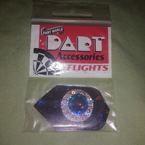 Vintage New Halloween Eyeball Hologram Dart Flights